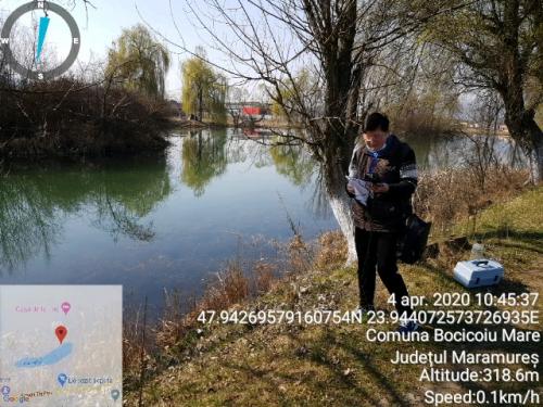 Înregistrarea măsurătorilor pentru apa din lacul Teplite